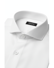 Cravate.tn | Chemise Col italien en popeline stretch - noir