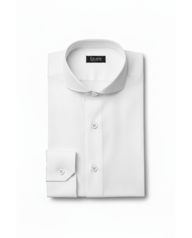 Pack 2 Chemises Col italien en popeline stretch - noir et bordeaux