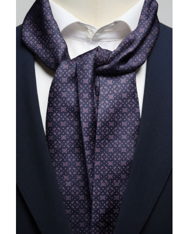 Foulard pour homme bleu nuit à motifs fantaisie