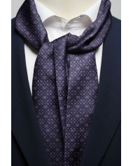 Foulard pour homme bleu nuit à motifs fantaisie