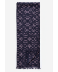 Foulard pour homme bleu nuit à motifs fantaisie