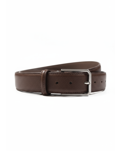 Cravate.tn | Ceinture Cuir grainé : marron