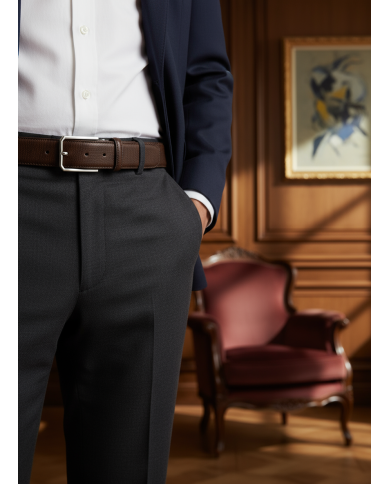 Cravate.tn | Ceinture Cuir grainé : marron