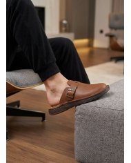 Cravate.tn | Sabot en Cuir : Camel