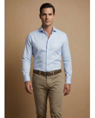 Pantalon Maco homme Beige Kaki texturé