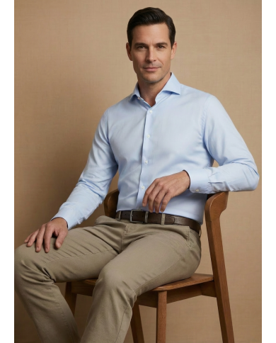 Pantalon Maco homme Beige Kaki texturé