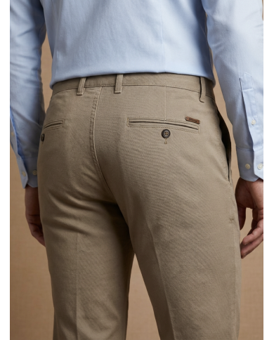 Pantalon Maco homme Beige Kaki texturé