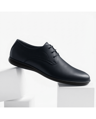 Cravate.tn | Chaussures Sport Chic Cuir en Bleu nuit foncé