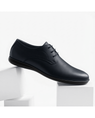 Cravate.tn | Chaussures Sport Chic Cuir en Bleu nuit foncé