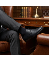 Cravate.tn | Chaussures Sport Chic Cuir en Bleu nuit foncé