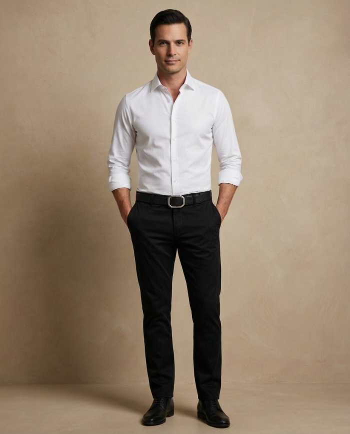 Pantalon Maco homme Noir texturé