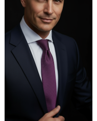 Cravate.tn | Cravate aubergine faux uni