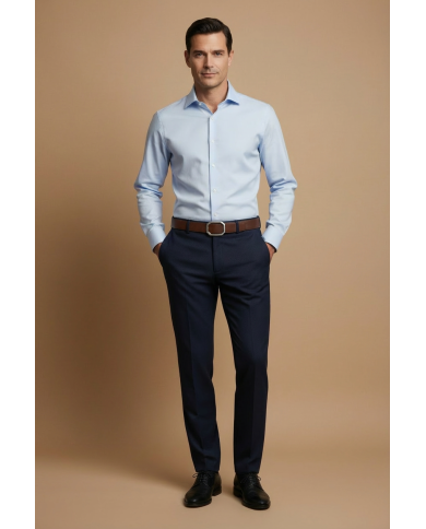 Pantalon en laine : Bleu Marine