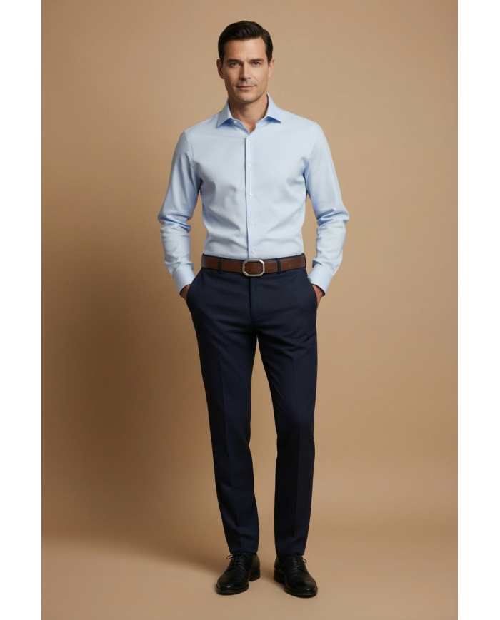 Pantalon en laine : Bleu Marine