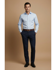 Pantalon en laine : Bleu Marine