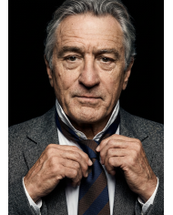 Cravate.tn | De Niro Collection : Cravate Club Bleu marine et marron