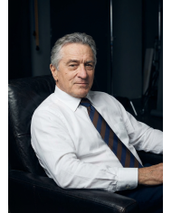 Cravate.tn | De Niro Collection : Cravate Club Bleu marine et marron