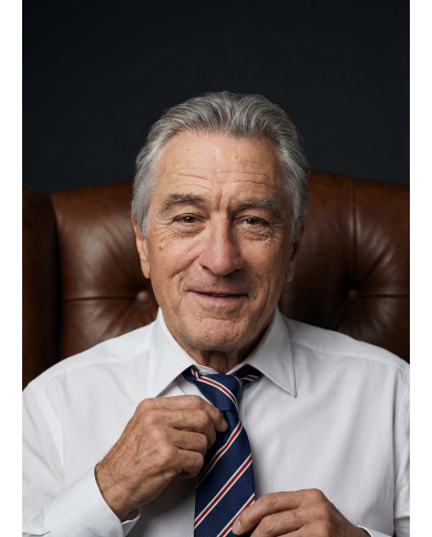 Cravate.tn | De Niro Collection : Cravate Club Bleu marine et rouge