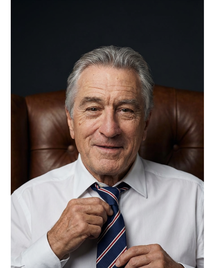 Cravate.tn | De Niro Collection : Cravate Club Bleu marine et rouge