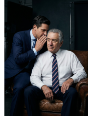 Cravate.tn | De Niro Collection : Cravate Club Bleu marine et rouge