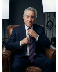 Cravate.tn | De Niro Collection : Cravate Club Bleu marine et aubergine