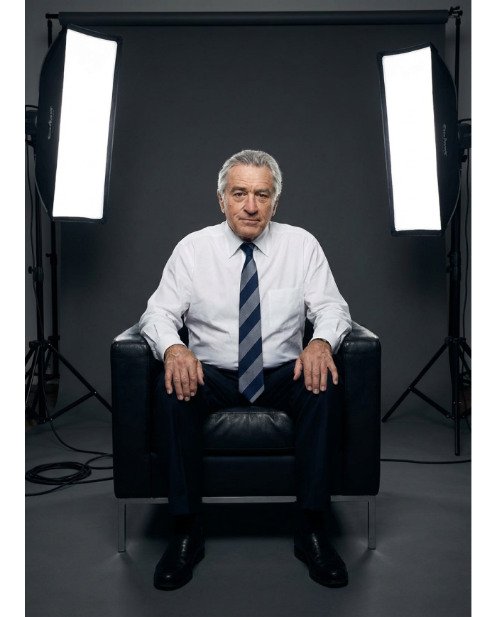 Cravate.tn | De Niro Collection : Cravate Club Bleu marine et gris argent