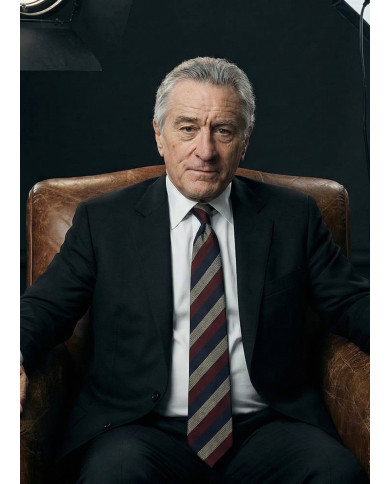 Cravate.tn | De Niro Collection : Cravate Club Bordeaux beige et bleu marine