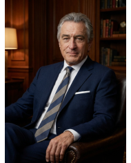 Cravate.tn | De Niro Collection : Cravate Club Beige et bleu marine