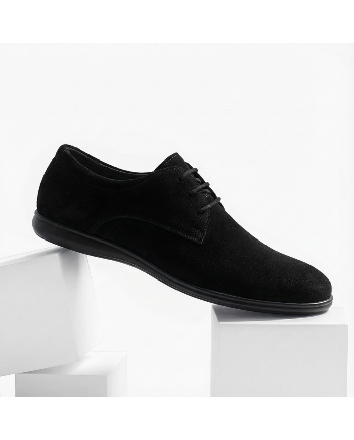 Cravate.tn | Chaussures Sport Chic Cuir en nubuck noir