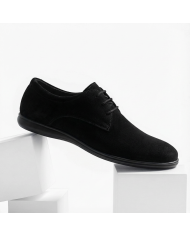 Cravate.tn | Chaussures Sport Chic Cuir en nubuck noir