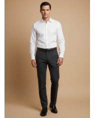 Pantalon en laine : Gris charbon