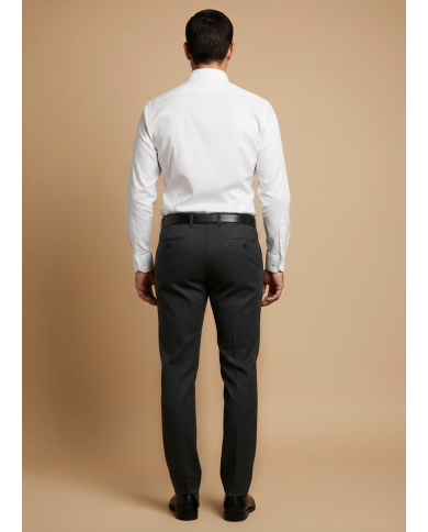 Pantalon en laine : Gris charbon