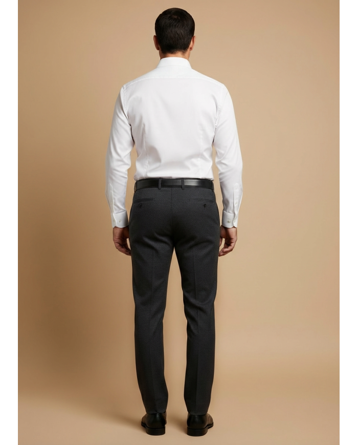 Pantalon en laine : Gris charbon