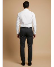 Pantalon en laine : Gris charbon