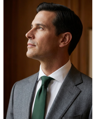 Cravate Verte  - Touche de couleur élégante