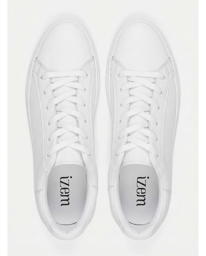 Cravate.tn | Sneakers Cuir noir crispé - Izem