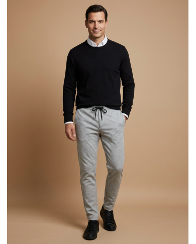 Pantalon Calvornis décontracté casual : Gris claire