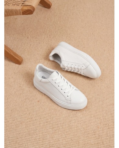 Cravate.tn | Sneakers Cuir noir crispé - Izem