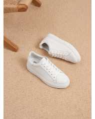 Cravate.tn | Sneakers Cuir noir crispé - Izem