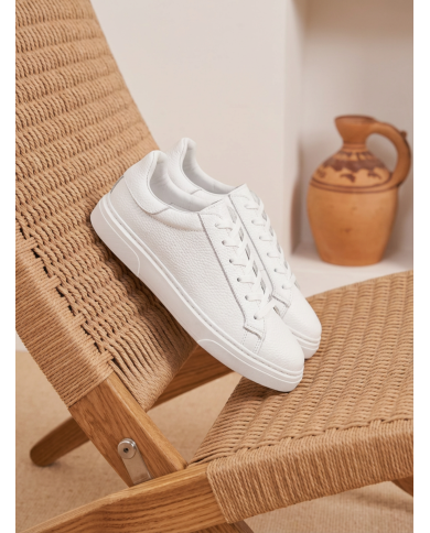 Cravate.tn | Sneakers Cuir noir crispé - Izem