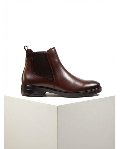 Chelsea boot en cuir : marron