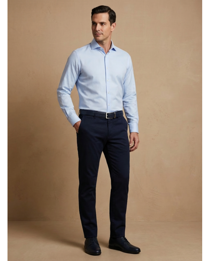 Pantalon Maco Bleu nuit texturé