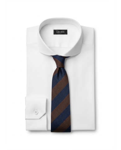 Premium Box : 2 chemises en popeline stretch et 2 cravates rayée