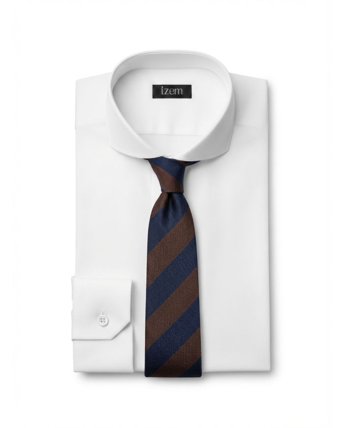 Premium Box : 2 chemises en popeline stretch et 2 cravates rayée