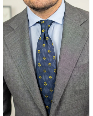 Cravate.tn | Cravate bleue à motifs balance