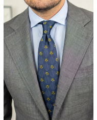 Cravate.tn | Cravate bleue à motifs balance