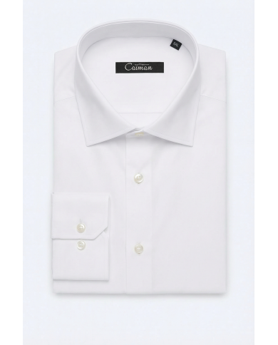 Cravate.tn | Chemise blanche Col ouverte Regular Fit -  (Grande Taille)