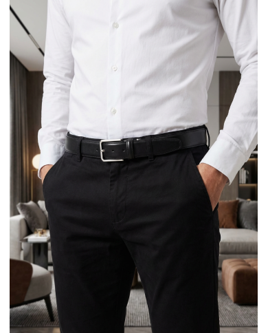 Cravate.tn | Ceinture Cuir : noire