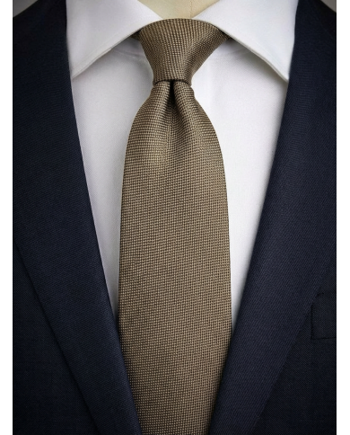 Cravate.tn | Cravate beige kaki faux uni