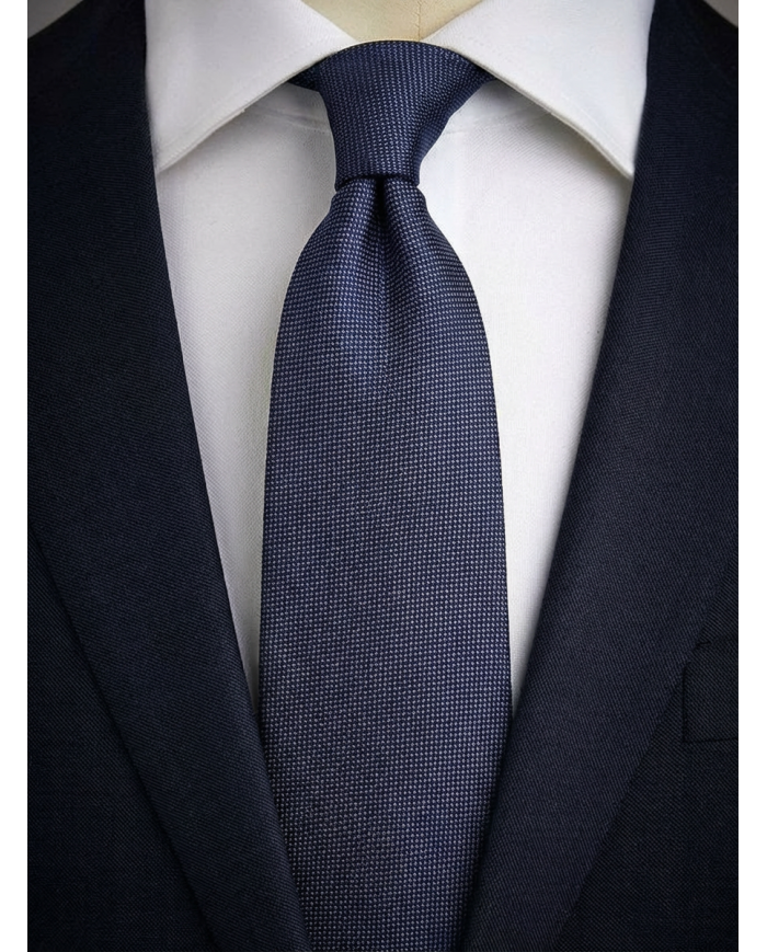 Cravate.tn | Cravate grise-bleu faux uni